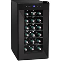 Los mejores  - Taurus PTWC-18 Vinoteca de 18 botellas- temperatura regulable entre 12 y 18 C- Negro- 34.5 x 63 x 49.5 cm